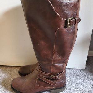 Leather riding boots
